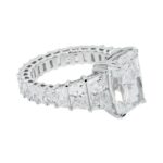 9.96 Carat Radiant Diamond Ring | Brilliant White | 14K White Gold - Image 3
