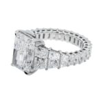 9.96 Carat Radiant Diamond Ring | Brilliant White | 14K White Gold - Image 4