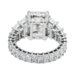 9.96 Carat Radiant Diamond Ring | Brilliant White | 14K White Gold - Image 5