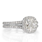 1.7 Carat Cushion Diamond Ring | Brilliant White | 14K White Gold | Pure Sophistication - Image 2