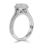 1.7 Carat Cushion Diamond Ring | Brilliant White | 14K White Gold | Pure Sophistication - Image 3