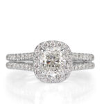 1.7 Carat Cushion Diamond Ring | Brilliant White | 14K White Gold | Pure Sophistication