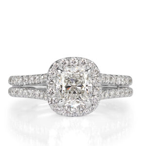 1.7 Carat Cushion Diamond Ring | Brilliant White | 14K White Gold | Pure Sophistication