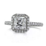 1.8 Carat Princess Diamond Ring | Brilliant White | 14K White Gold | Classic Charm - Image 2
