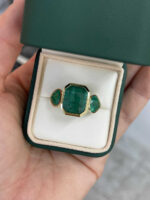 15.44 Carat Emerald Diamond Ring | 18K White Gold