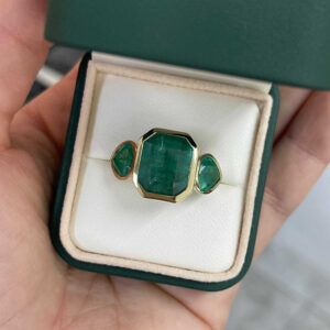 15.44 Carat Emerald Diamond Ring | 18K White Gold