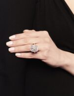 15 Carat Assher Cut Statement | Brilliant White | VVS | 14K White Gold - Image 5