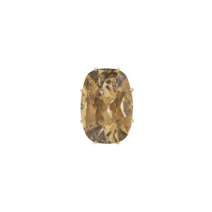 15 Carat Cushion Statement | Fancy Yellow | 14K White Gold | Sunlit Royal Radiance