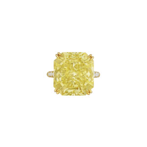 15 Carat Radiant Statement | Fancy Yellow | 14K White Gold | A Crown-Worthy Fancy Rarity