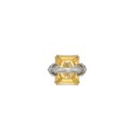 15 Carat Radiant Statement | Fancy Yellow | 14K White Gold | A Crown-Worthy Fancy Rarity - Image 2
