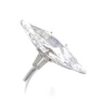 15 Carat Marquise Statement | Brilliant White / F color | VS | 14K White Gold - Image 3