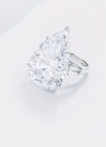 15 Carat Pear Statement | Brilliant White / D color | VVS | 14K White Gold