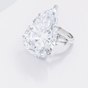 15 Carat Pear Statement | Brilliant White / D color | VVS | 14K White Gold