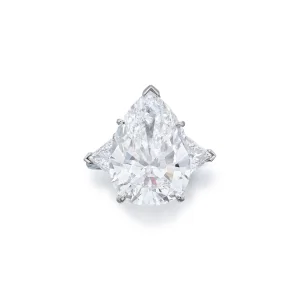 15 Carat Pear Statement | Brilliant White / J color | VS | 14K White Gold