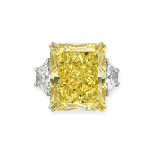 15 Carat Radiant Statement | Fancy Yellow | 14K White Gold | Colour-Collector’s Treasure