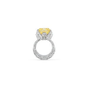 15 Carat Radiant Statement | Fancy Yellow | 14K White Gold | Sunlit Royal Radiance