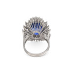 15 Carat Round Brilliant Statement | Royal Blue Sapphire | 14K White Gold - Image 5