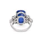 15 Carat Round Brilliant Statement | Royal Blue Sapphire | 14K White Gold - Image 10
