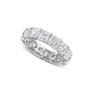 15 Carat Round Brilliant Eternity Band | Brilliant White | 14K White Gold | Iconic Presence