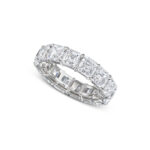 15 Carat Round Brilliant Eternity Band | Brilliant White / D color | VVS | 14K White Gold