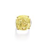 15 Carat Round Brilliant Statement | Fancy Yellow | 14K White Gold