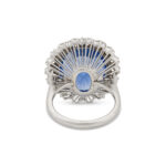 15 Carat Round Brilliant Statement | Royal Blue Sapphire | 14K White Gold - Image 4