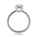 1.5 Carat Emerald Diamond Ring | 14K White Gold | Elegant Sparkle - Image 4