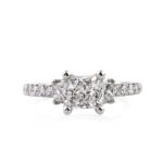 1.8 Carat Princess Diamond Ring | Brilliant White | 14K White Gold | Refined Light