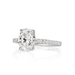2 Carat Oval Diamond Ring | Brilliant White | 14K White Gold | Everyday Royalty - Image 2