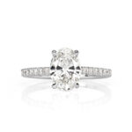 2 Carat Oval Diamond Ring | Brilliant White | 14K White Gold | Everyday Royalty