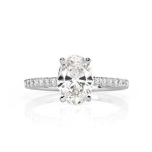 2 Carat Oval Diamond Ring | Brilliant White | 14K White Gold | Everyday Royalty