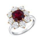 3 Carat Cushion Halo Diamond Ring | Ruby Red | 18K Gold | Quiet Power | Modern Classic - Image 2