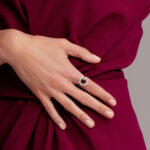 3 Carat Cushion Halo Diamond Ring | Ruby Red | 18K Gold | Quiet Power | Modern Classic - Image 5
