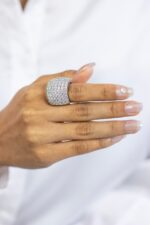 6.73 Carat Round Brilliant Statement | Brilliant White | 14K White Gold | Radiant Elegance - Image 2