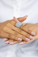 6.73 Carat Round Brilliant Statement | Brilliant White | 14K White Gold | Radiant Elegance