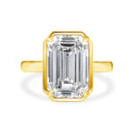 5.27 Carat Emerald-cut Statement | 18K Yellow Gold | Refined Grandeur - Image 3