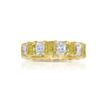 Radiant Eternity Band | Fancy Yellow | 14K White Gold | Sunlit Royal Radiance | Signature - Image 3