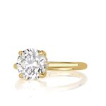 2 Carat Round Brilliant Diamond Ring | Brilliant White | 14K White Gold | Quiet Power - Image 2