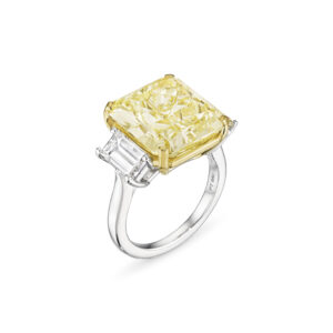 16 Carat Radiant Statement | Fancy Yellow | 14K White Gold | Sunlit Royal Radiance