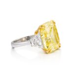 16 Carat Round Brilliant Statement | Fancy Yellow | 14K White Gold | Sunlit Royal Radiance - Image 2
