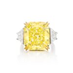 16 Carat Round Brilliant Statement | Fancy Yellow | 14K White Gold