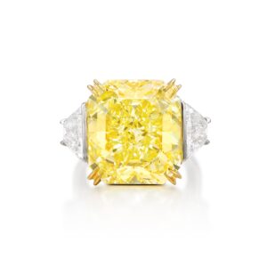 16 Carat Round Brilliant Statement | Fancy Yellow | 14K White Gold