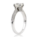 1.8 Carat Cushion Diamond Ring | Brilliant White | 14K White Gold | Refined Light | Heirloom - Image 3
