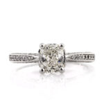 1.8 Carat Cushion Diamond Ring | Brilliant White | 14K White Gold | Refined Light | Heirloom