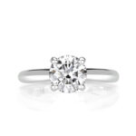 2 Carat Round Brilliant Diamond Ring | Brilliant White | 14K White Gold