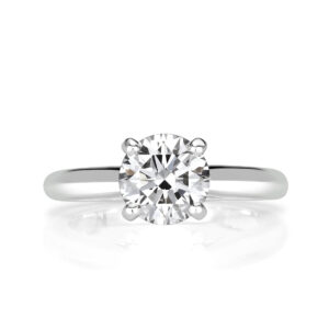 2 Carat Round Brilliant Diamond Ring | Brilliant White | 14K White Gold