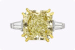 10.11 Carat Radiant Diamond Ring | Fancy Yellow | 18K Gold | Sunlit Royal Radiance - Image 3