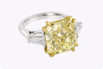 10.11 Carat Radiant Diamond Ring | Fancy Yellow | 18K Gold | Sunlit Royal Radiance - Image 4