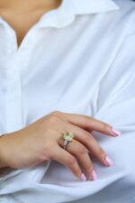10.11 Carat Radiant Diamond Ring | Fancy Yellow | 18K Gold | Sunlit Royal Radiance
