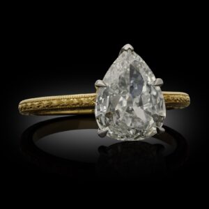 1.78 Carat Pear Statement | Brilliant White | 14K White Gold | Pure Sophistication